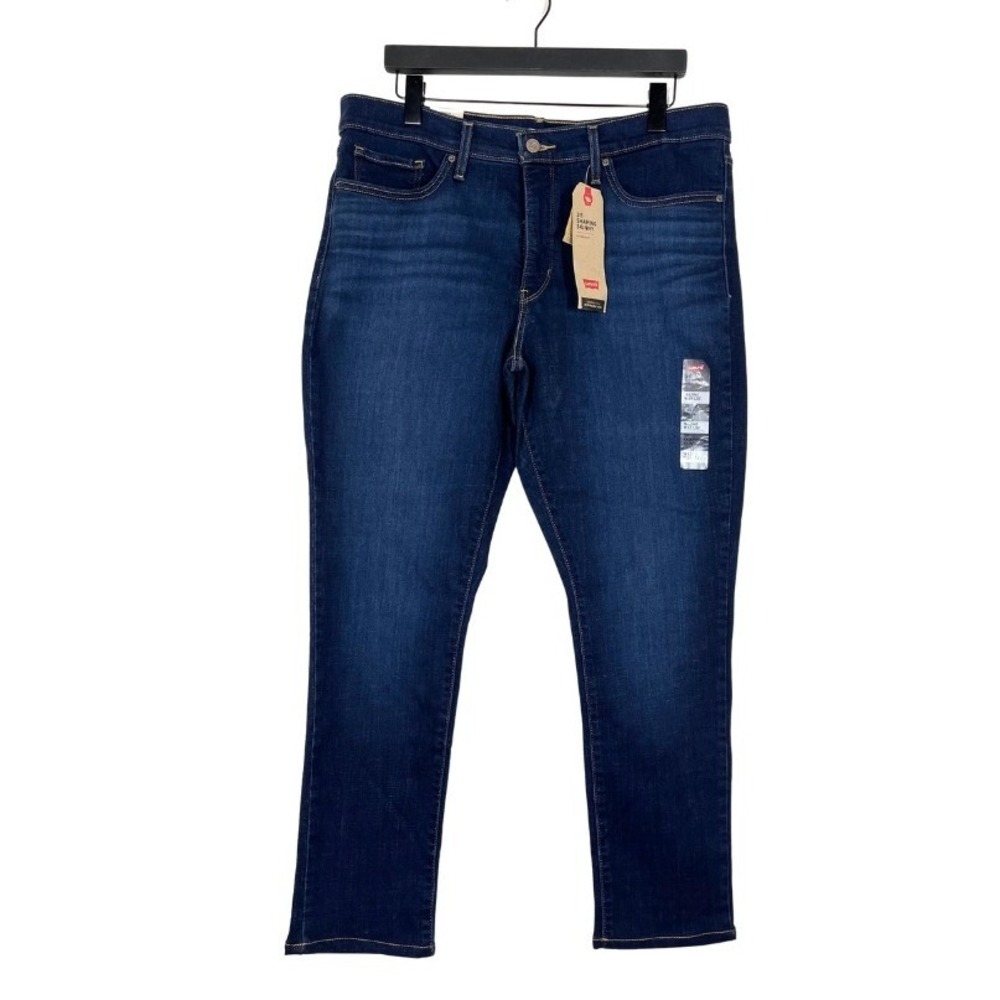 Levis 311 Shaping Skinny Jeans Womens 16 Long W33 L32 Dark Wash Hypersoft Denim